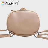 Woven Straw Women Shoulder Bag Beach Purse Backpack