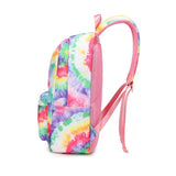 Nylon Tie Dye School Backpack w/ Lunch Tote Pencil Bag for Girls Boys