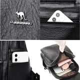 Summer Women Backpack High Soft Leather Large Capacity Travel