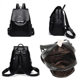 Summer Women Backpack High Soft Leather Large Capacity Travel