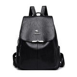 Summer Women Backpack High Soft Leather Large Capacity Travel