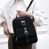 Solid Nylon Women Backpack Light Travel Backpack School Bags for Girl