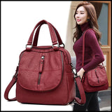 Women's Small Retro Backpack Multifunctional Shoulder Bag Female Travel Handbag