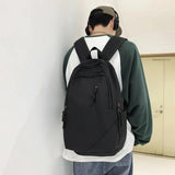 Waterproof Nylon Unisex Laptop Backpack Large Capacity Student School Bookbag