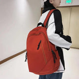 Waterproof Nylon Unisex Laptop Backpack Large Capacity Student School Bookbag
