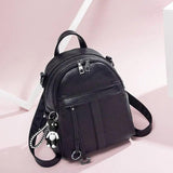 Small PU Leather Mini Backpack for Women and Girls