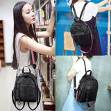 Small PU Leather Mini Backpack for Women and Girls