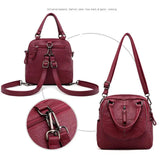 Women's Small Retro Backpack Multifunctional Bagpack