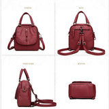 Women's Small Retro Backpack Multifunctional Bagpack