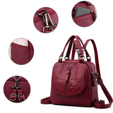 Women's Small Retro Backpack Multifunctional Bagpack