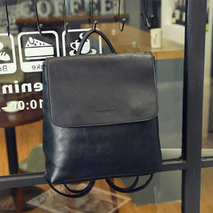 Women Backpack Female High PU Leather Book School Bags Teenage Girls Travel Ruck