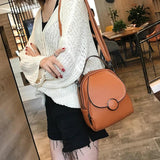 Women Leather Backpack Mini Soft Touch Small Backpack