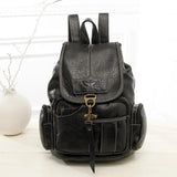 Vintage Leather Backpack Lady Leisure Bag