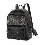 Anti Theft Backpack Rivet Studded School Bag for Women Travel Rucksack