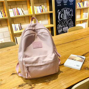 Vintage Green Unisex Backpack Nylon School Bags For Girls