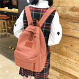 Vintage Green Unisex Backpack Nylon School Bags For Girls