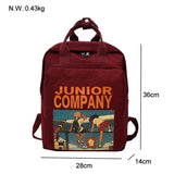 Attra-Yo Retro Cartoon Print Women Backpack