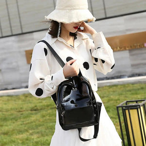 Clear PVC See Through Backpacks Preppy Style Mini Backpack