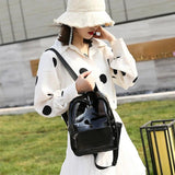 Clear PVC See Through Backpacks Preppy Style Mini Backpack