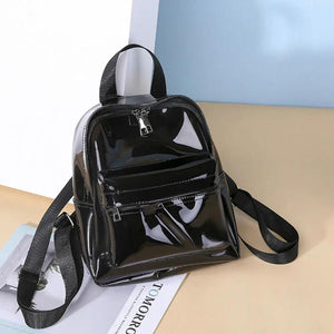 Clear PVC See Through Backpacks Preppy Style Mini Backpack