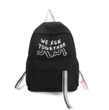 Canvas School Backpack for Women Girls Students Candy Color