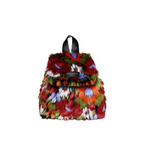 Fur Women's Backpack Hobos School Bag Versatile Travel Bag