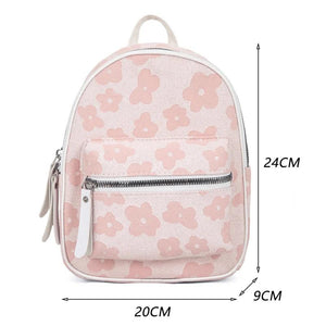 INS Mini Women Backpacks Nylon Female Bag Flower Printing Small Feminina
