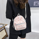 INS Mini Women Backpacks Nylon Female Bag Flower Printing Small Feminina