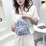 INS Mini Women Backpacks Nylon Female Bag Flower Printing Small Feminina