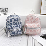 INS Mini Women Backpacks Nylon Female Bag Flower Printing Small Feminina