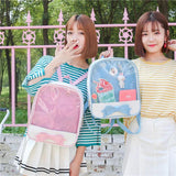 Clear Women Backpack Itabags School Bag for Teenage Girls