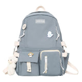 Nylon School Bag for Girls Large Capacity Rucksack