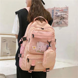 Retro Fashionable School Bag For Teenage Girls Notebook Backpack
