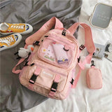 Retro Fashionable School Bag For Teenage Girls Notebook Backpack