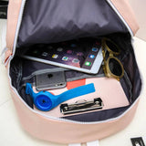 Rainbow Colorful Glossy Backpack Girl School Bag Women