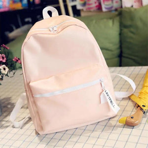 Rainbow Colorful Glossy Backpack Girl School Bag Women