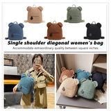 Girls Cartoon Bear Shoulder Bag Backpack