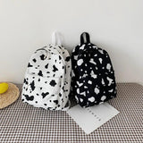 Cow Print School Bags for Women Girls Large Capacity Backpack Casual Bagpacks
