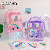 Clear Big Eyes Cartoon Backpack for Kids Girl Boy Children School Bags