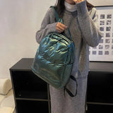 Women's Backpack Space Cotton Student School Bag Winter Ladies Bookbag