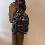 Women's Backpack Space Cotton Student School Bag Winter Ladies Bookbag