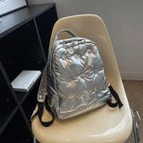 Women's Backpack Space Cotton Student School Bag Winter Ladies Bookbag