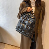 Women's Backpack Space Cotton Student School Bag Winter Ladies Bookbag