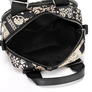 Waterproof Nylon Women Yoga Gym Backpack Striped Shoulder Bag