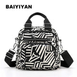 Waterproof Nylon Women Yoga Gym Backpack Striped Shoulder Bag