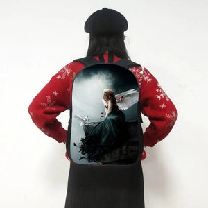 Angel With Broken Wings Backpack Teen School Bag