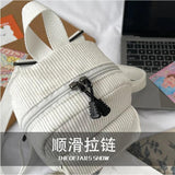 Corduroy Mini Backpack for Girls, Casual Schoolbag