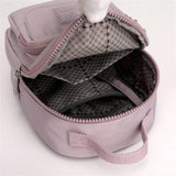 Small Women's Backpack Solid High Nylon School Bag