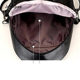 Vintage Soft Pu Leather Backpack for Women Large Capacity School Bag