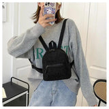 Vintage Mini Backpack Women's School Bag